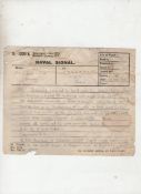 WWI - Important Telegram that ended the Great War 1918 - fine collection of letters papers and other