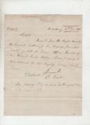 Secret Service manuscript receipt signed by Lord Stewart dated Heidelburg June 18th 1815 being a