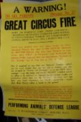 Ephemera – Poster – Performing Animals Defence League A Warning to all Parents – Great Circus