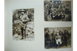 WWI a fine photo album from WWI including an Armistice Telegram^ shots of British personnel in