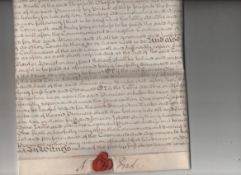 Devon – Exmouth – Reign of George III indenture on a single leaf of vellum being an agreement