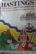 Ephemera – Poster – Travel – Battle of Hastings celebration ‘Hastings – welcomes your 1966 invasion’