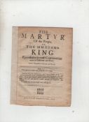 English Civil War – Death of Charles I The Martyr of the People or the Murdered King.1649. Sm 4to^