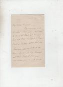 Autograph – Naval – Sir Charles Napier^ Admiral autograph letter signed to Grant^ 8vo 2pp saying