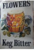 Ephemera – Poster – advertising – beer large colour poster advertising Flowers Keg Bitter^ c1968^