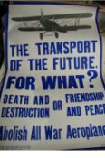 Ephemera – Poster – WWI – pacifist The Transport of the Future^ for What ? Abolish all war planes.