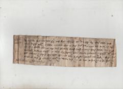 Henry VII – Norfolk – Medieval document 1502 manuscript document on a slip of vellum a total of