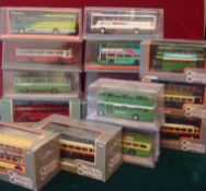 Collection of Corgi Omnibus Buses and Coaches: All having different liveries from various periods