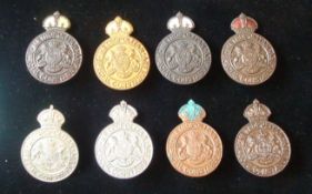 Selection of Metropolitan Special Constabulary Lapel Badges: To consist of Bronze examples with Red,