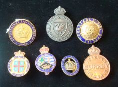 Selection of Special Constabulary Lapel Badges: To consist of Northampton 1915 missing pin, Buck`s