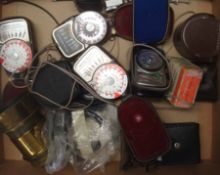 Collection of Photographic Light Meters: To include 3x Weston Masters, Stitz, Lens Hoods together