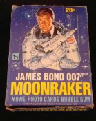 Topps James Bond Moonraker Bubble Gum Cards: Original outer box 1979 US issue complete with full