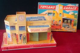 Philmar Cardboard Garage Kit: No Cutting or Gluing printed Card garage includes petrol pumps and