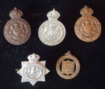 Various Metropolitan Special Constabulary & Badges: To include Chrome Star example, 2x Brass