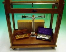 Set of Laboratory Scales: Made by Phillip Taylor & Co Ltd Birmingham complete with 2 Sets of weights