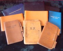 Selection of Note Book Holders: Various holders from different periods some been Leather and Vinyl