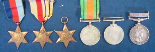 WW2 Medal Group: To Include 1939/45 Star, Africa Star, Italy Star, War and Defence Medals together