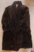 Ladies Fur Coat: Dark Mink coat with heavy lining