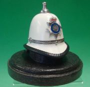 Police Miniature Presentation White Ball Top Helmet: Having County Constable helmet plate comes with