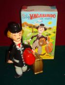 L Vagabundo plastic Charlie Chaplin like figure: By Roman Toys - clockwork operation, plastic