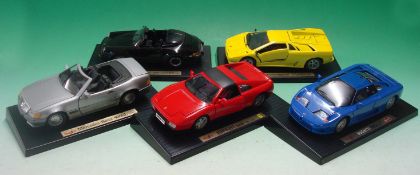Large Scale Maisto Model Cars: To include Porsche 911 Speedster 1989, Lamborghini Diablo 1990,