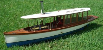 Scatch Built Live Steam River Cruiser: High Quality made Boat having Mamod Boiler with separate Pump