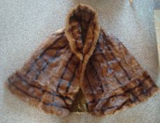 Ladies Fur Cloak: Weasel with Silk lining having 3 buttons