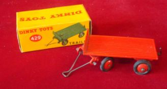 Dinky Toys Trailer: Red Hubs with Black Tyres good clean example with complete good box