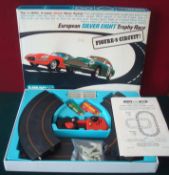 Triang Minic European Silver Eight Trophy Race Set; Consisting of Aston Martin and E Type Jaguar,