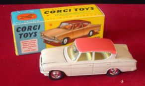 Corgi Toys Ford Consul Classic: Number 234 Beige Body with Pink Roof, Lemon interior with original