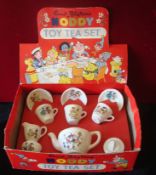 Enid Blyton`s Noddy Toy Tea Set: Porcelain set comprising 3 x cups and saucers, teapot and lid, milk