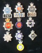 Collection of Police Cap Badges: All having Queens Crown to include U.K.E.A. Constabulary, Dorset,