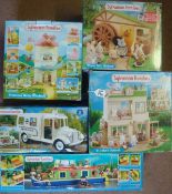 Collection of Sylvanian Families: To include Water Mill Bakery, Primrose Baby Windmill, St Johns