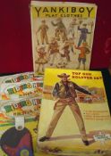 1950 / 60s Cowboy & Indian Play Suits: To include Yankiboy Indian squaw suit, Top Gun Holster Set by