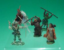 Britains Herald Robin Hood Series: All in playworn condition to include Robin Hood, Little John,