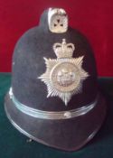 South Wales Constabulary Police Helmet: High comb Helmet complete with liner having chrome helmet