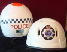 Police Motorbike and Cycle Helmets: Metropolitan Police Bicycle helmet having transfer to front