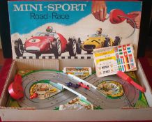 Biller Mechanical Mini-Sport Road-Race track game: Plastic colourfully illustrated track, with