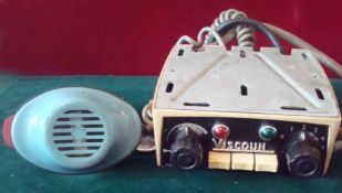 1950s Police Car Radio and Microphone: Viscount radio complete with period Microphone and wiring