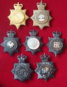 Selection of Queens Crown Police Night Helmet Plates: To consist of Hampshire & Isle of Wight, Bucks