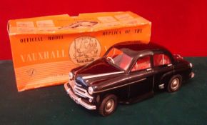 Victory Industries 1/18th scale Vauxhall Velox: Large scale plastic battery operated model is bluish