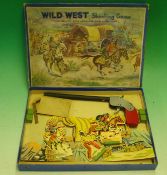 Chad Valley Wild West Shooting Game: Elastic band shooting game consisting of repeating gun, stand
