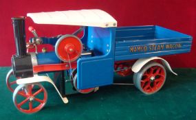 Mamod Steam Wagon: Blue Steam Wagon complete with Fire Blocks and Instructions. Un-Fired / Un-used