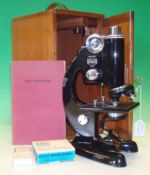 Beck of London Microscope: Model 47 (21970) 1Div = 005mm with 2 Lenses, housed in original wooden