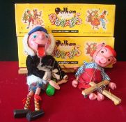 Pelham Puppets: Two Puppets Mac Boozle and Perky both very clean in original boxes (Perky box has