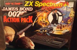 1990 Sinclair ZX Spectrum+ James Bond Computer Consol: Action Pack Living Daylights with Timothy