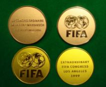 2003 & 2005 FIFA FA Official Medals: Gilt with relief design for FIFA Congress Doha 2003 and 55th