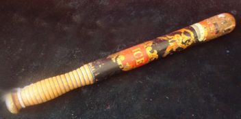 Victorian Police Truncheon: Having hand painted Crown with VR Cyphur and the word Police beneath and