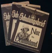 WWII three rare issues of the German army publication `der Schulungsbrief` issues 1&3 from 1940