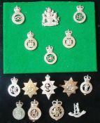 Collection of Police Cap Badges: All having Queens Crown to include Birmingham City Police King